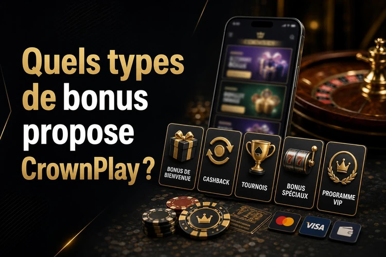 Quels types de bonus propose CrownPlay?