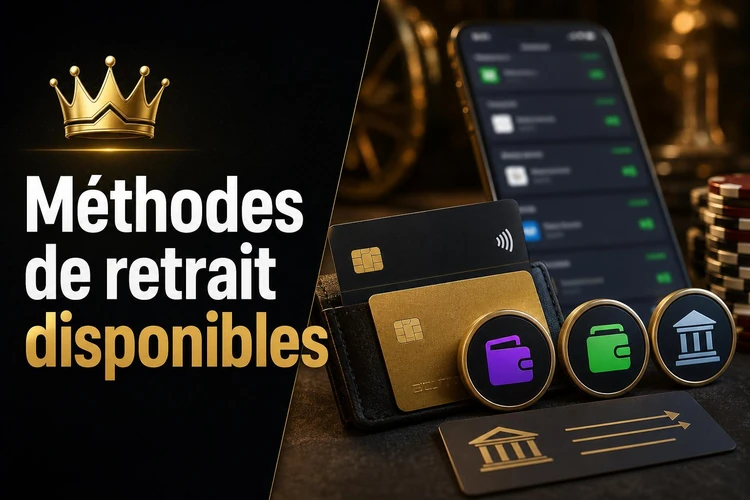 Méthodes de retrait disponibles